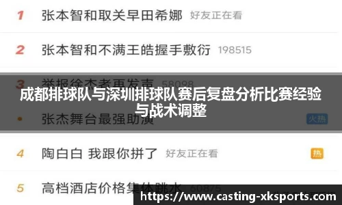 成都排球队与深圳排球队赛后复盘分析比赛经验与战术调整